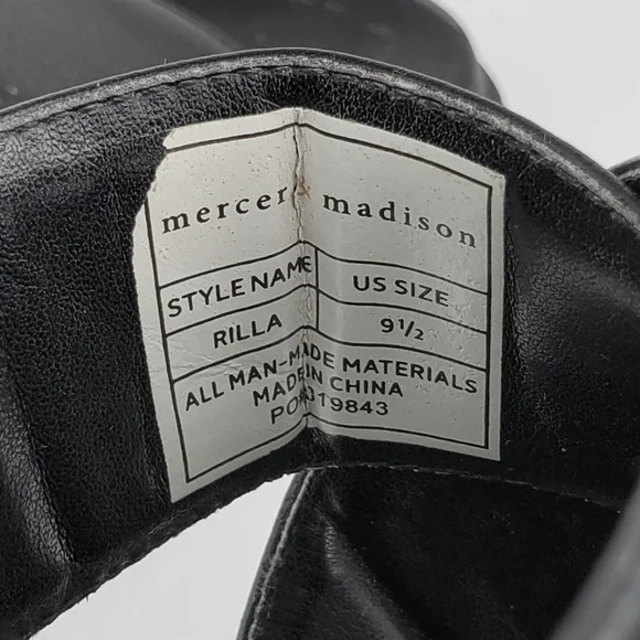 Mercer & Madison Black Rilla Sandals - Picture 8 of 8